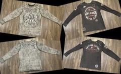 Affliction – Mens XL Reversible Long Sleeve Thermal American Customs Motor Club