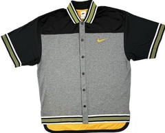Vtg Nike Mens Warm Up Shooting Jersey Size L Basketball Snap Athletic Shirt Y2K