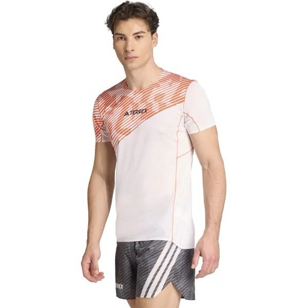 Adidas Terrex Techrock Elite T-Shirt White/Orange Men's Size L $85 JX2744 gallery