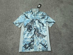 Under Armour Shirt Mens S Blue Shorebreak Hybrid Short Sleeve Fitted Fishing NWT