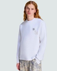 adidas Originals Men’s Thermal Waffle Knit Long Sleeve Crew Donald Duck L