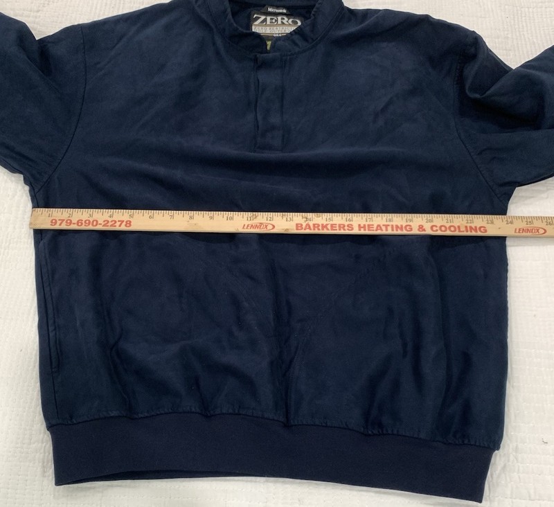 Zero Restriction Golf Outerwear Microfiber Zip Navy Blue Men's Medium gallery