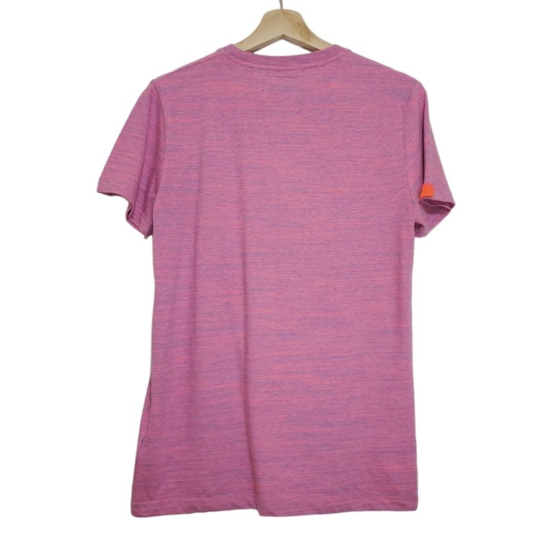 Superdry Size Small Orange Label Marled Pink Athletic Logo Short Sleeve Tee gallery