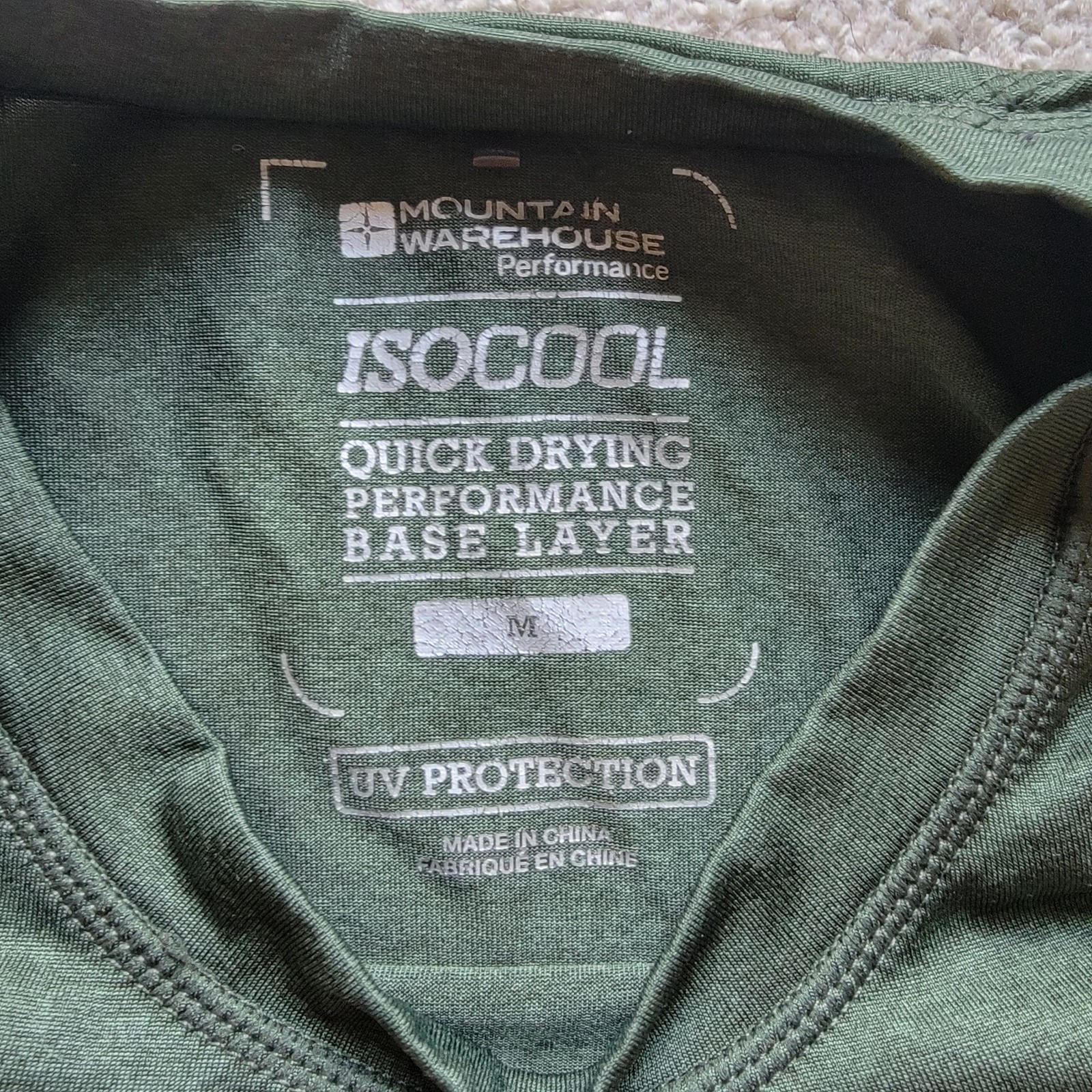 Mountain Warehouse Performance T-shirt Mens Size Med Green Isocool Quick Drying gallery