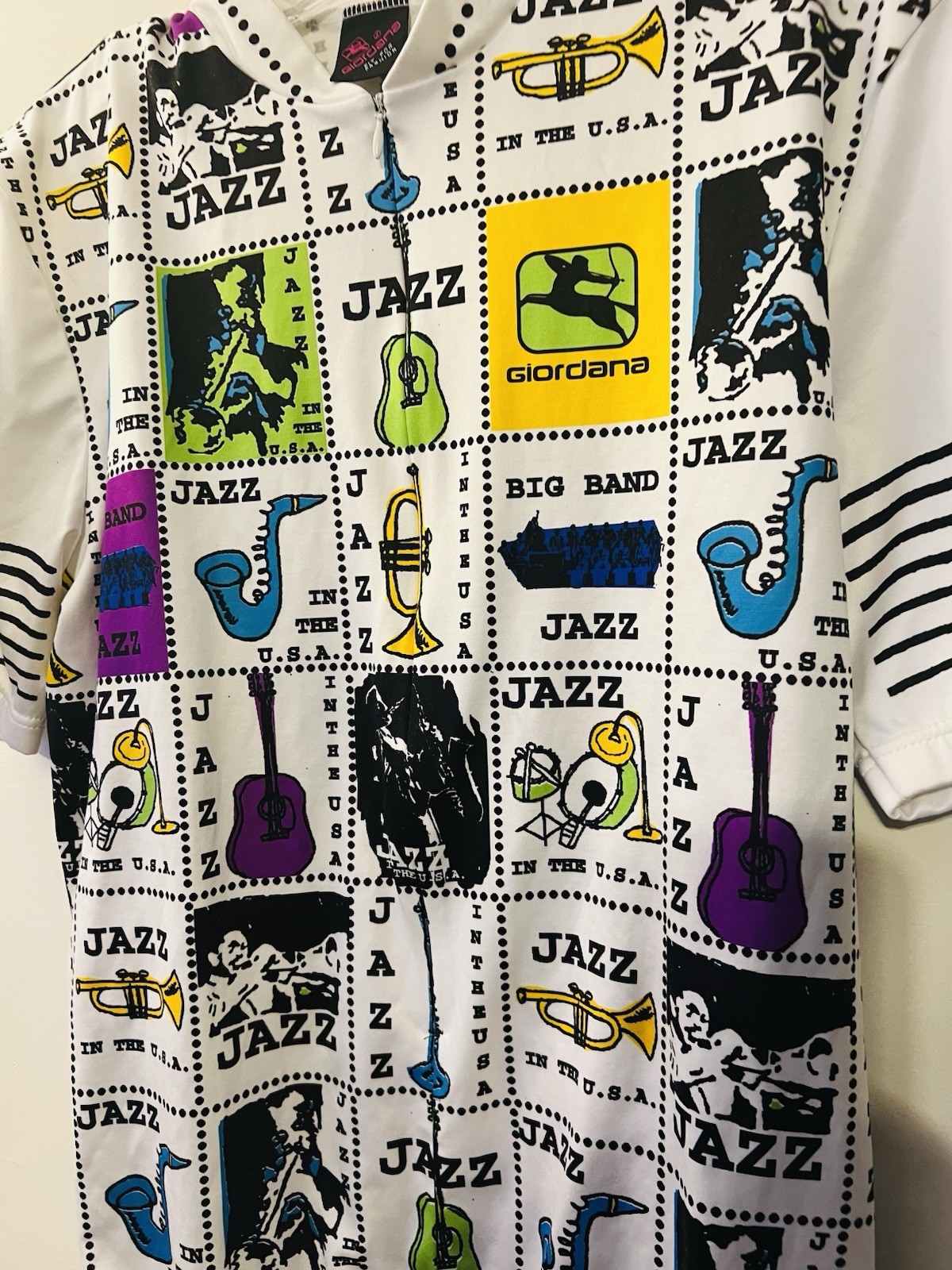 Giordana Jazz Festival Cycling Jersey Medium Vintage 1996 USA Rare COLLECTIBLE gallery