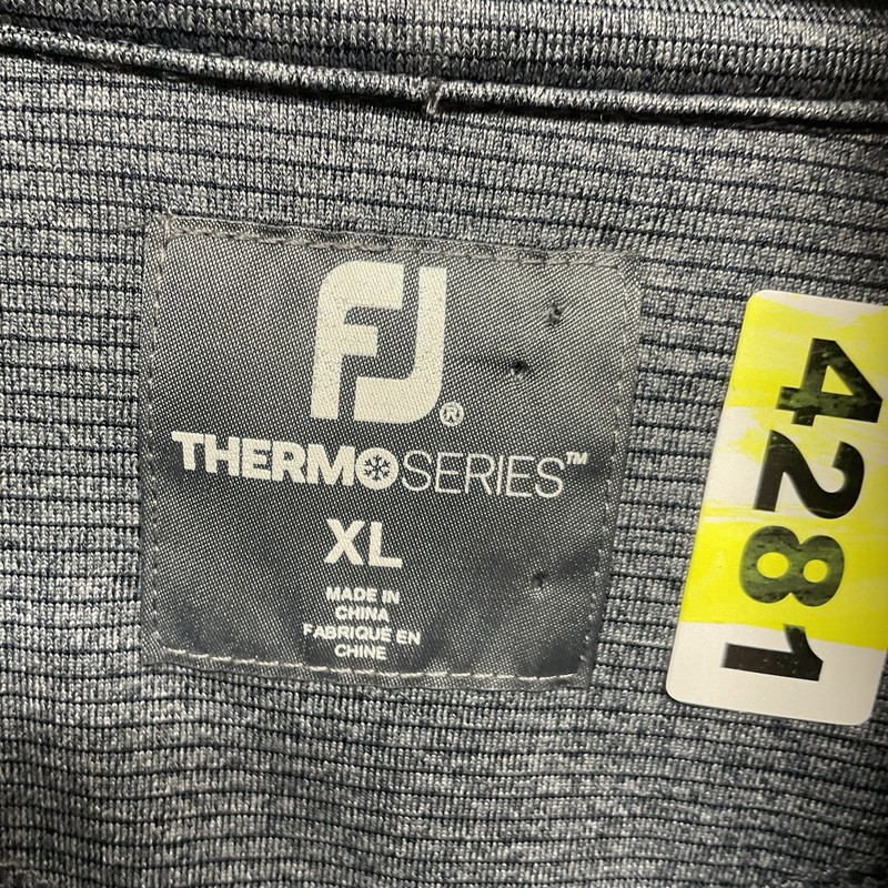 FootJoy ThermoSeries 1/4 Zip Pullover Mens XL Gray Heather Stretch Mid-Layer gallery