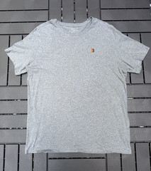 NikeCourt Heritage Men’s XL Gray Tennis T-Shirt Embroidered Court Logo Athletic