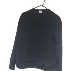 Nike Storm-FIT Men’s Black On Black Plaid Long Sleeve Crew Neck Pullover Size M