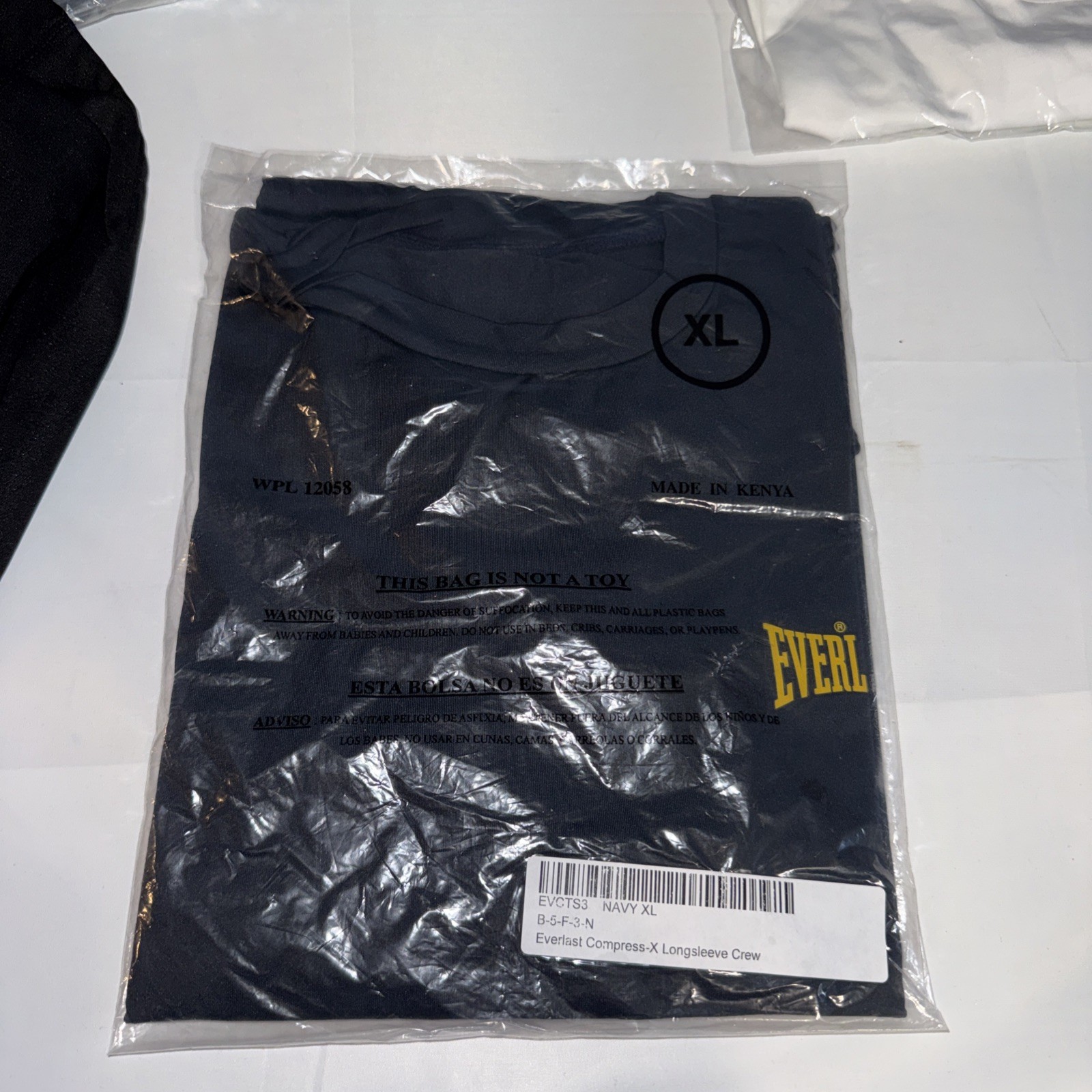 Everlast 4-Piece Bundle Black Compression Shirts And Quarter Zip Performance gallery