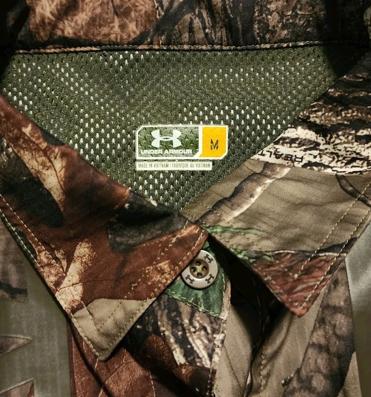Under Armour Ridge Reaper Men Medium Realtree AP Ripstop Camo Hunting LongSleeve gallery