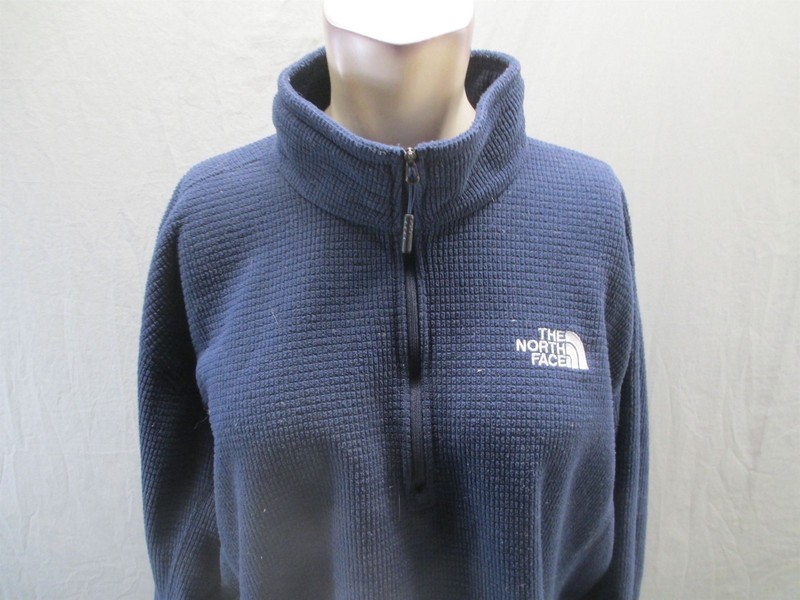 The North Face Size XL Mens Blue 1/4 Zip Sherpa Lined Outdoor Logo Pull Over 170 gallery