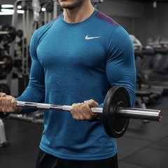 Nike Pro Training Long Sleeve Shirt Men’s XL Gym Weights Workout Running Preppy