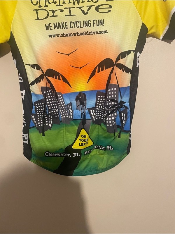 Chainwheel Drive Cycling Jersey - Yellow, Orange, Blue, Green Speedwear XL gallery