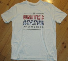 Under Armour white USA Freedom tee shirt NEW men L patriotic july 4 flag