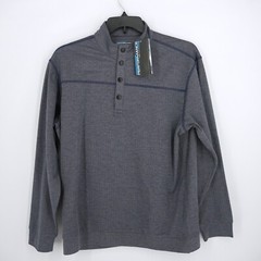 Roundtree & Yorke Men’s 1/4 Button Performance Pullover Shirt Sweater Large NWT