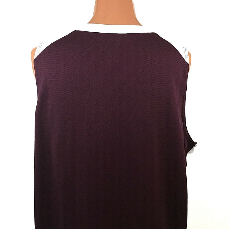Intensity Sleeveless Diamond Basketball Jersey 2XL Maroon White Shirt Tail Style gallery