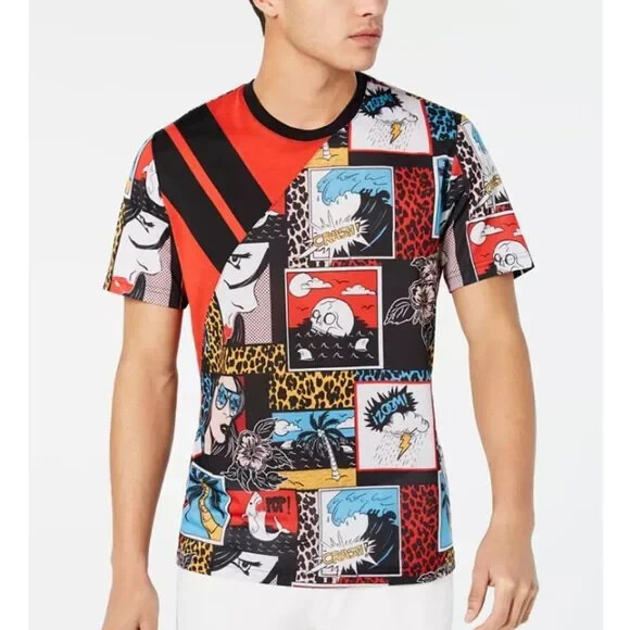 NWT INC International Concepts Men's Comic Graphic Crewneck T-Shirt Sz L gallery