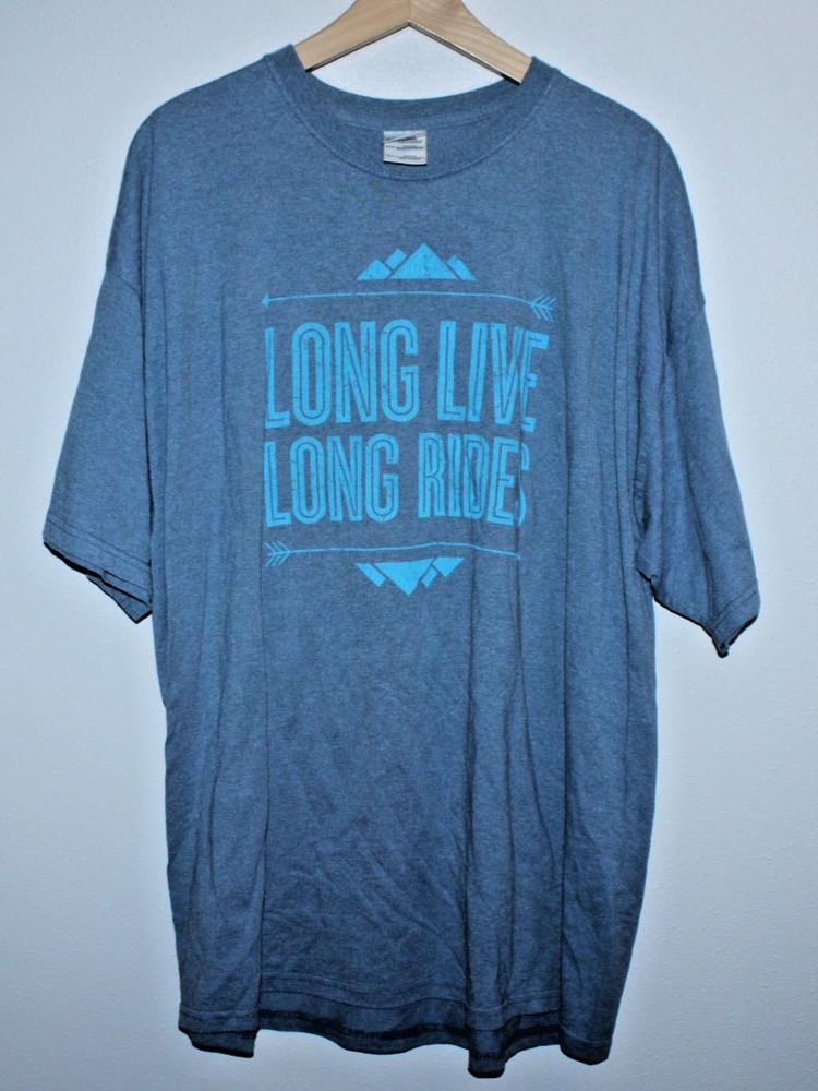 Long Live Long Rides Mens Cycling Bicycle T-Shirt 2X-Large XXL 52" Chest 31" T2B