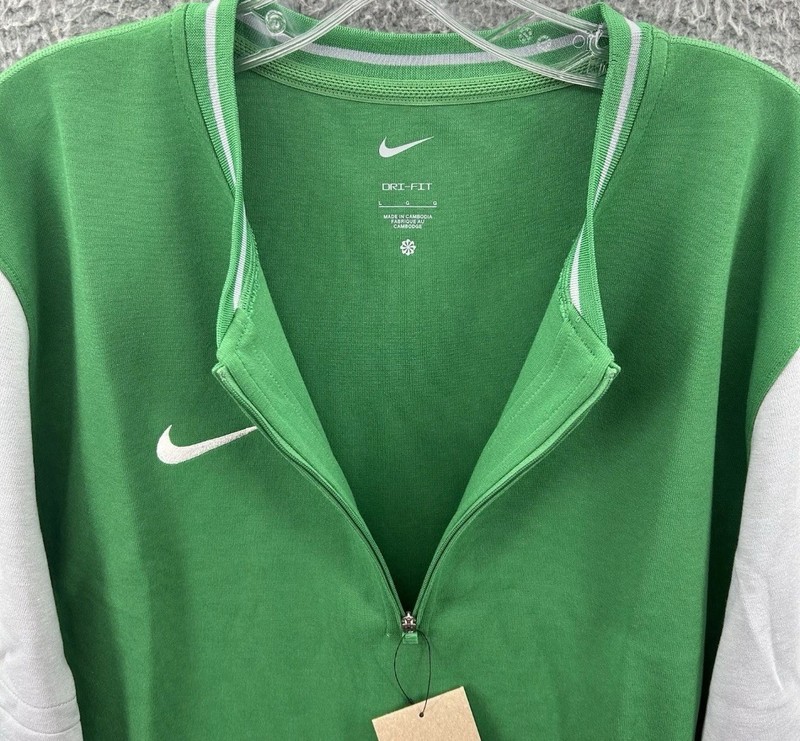 Nike Dri-FIT 1/4 Zip Pullover Top Green Gray Men’s Large FJ9549-315 NWT $85 gallery