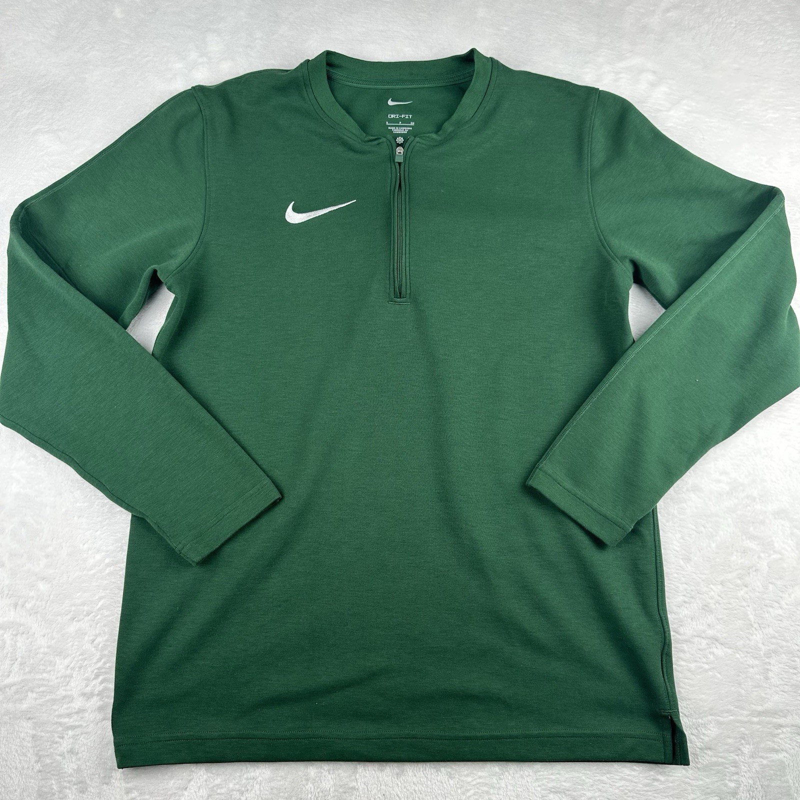 Nike Dri-FIT Team Coach 1/2 Zip Pullover Mens S Green Golf Training DV6751-342 gallery