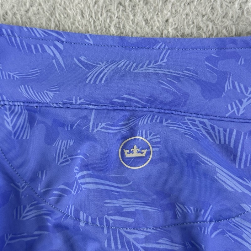 Peter Millar Pullover Men Medium Blue Perth Tropical Camo 1/4 Zip Stretch Golf gallery