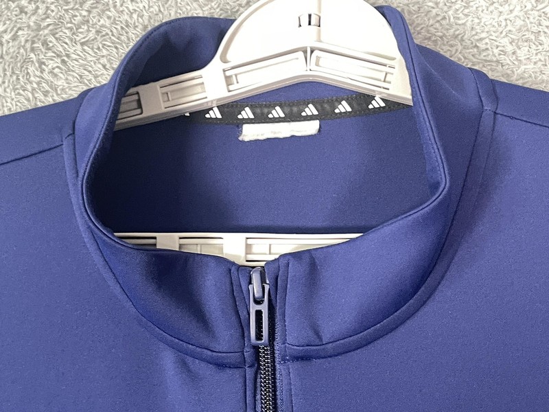 Adidas Pullover Mens XL Blue 1/4 Zip Long Sleeve Athletic Training Top JY6597 gallery