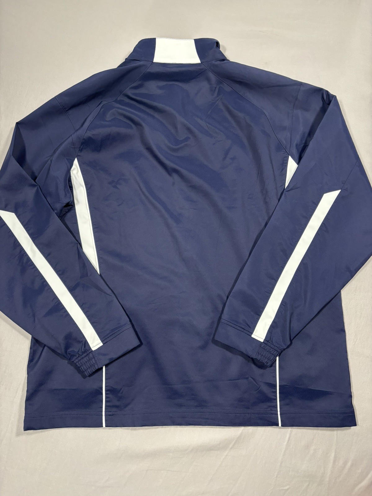 Under Armour Men’s Full Zip Long Sleeve Jacket Loose XL Blue with White Trim gallery