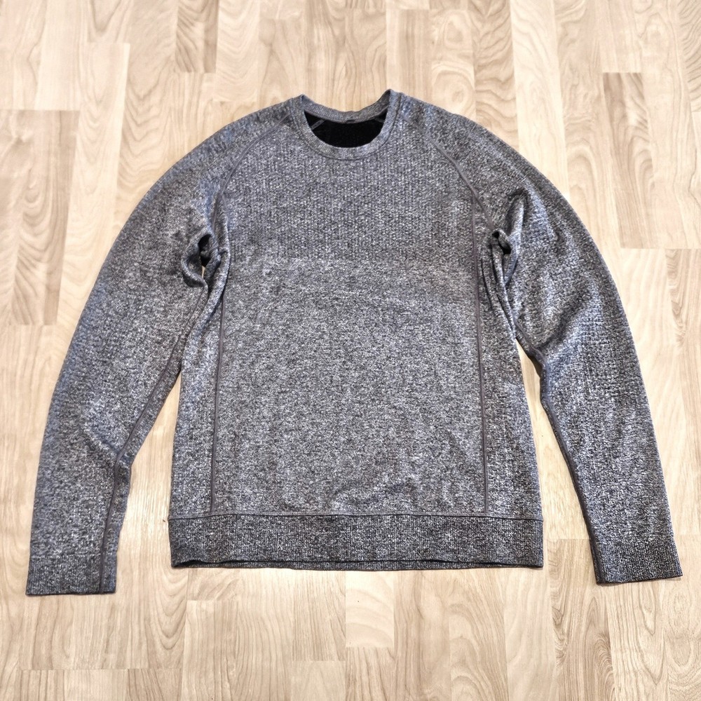 Lululemon Engineered Warmth Long Sleeve Crew Mens S Grey Merino Wool Athletic