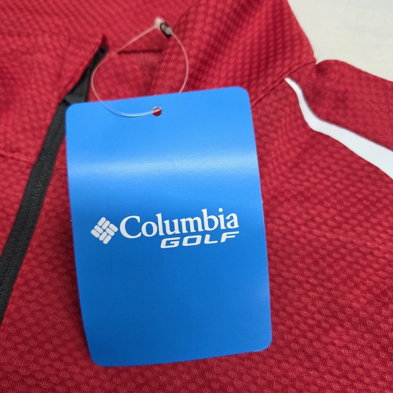 Columbia Red 1/4 Zip Golf Scorecard Pullover Size Medium NWT gallery