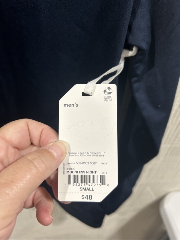 Stylus Men’s 1/4 Zip Navy Pullover Shirt Size S New gallery