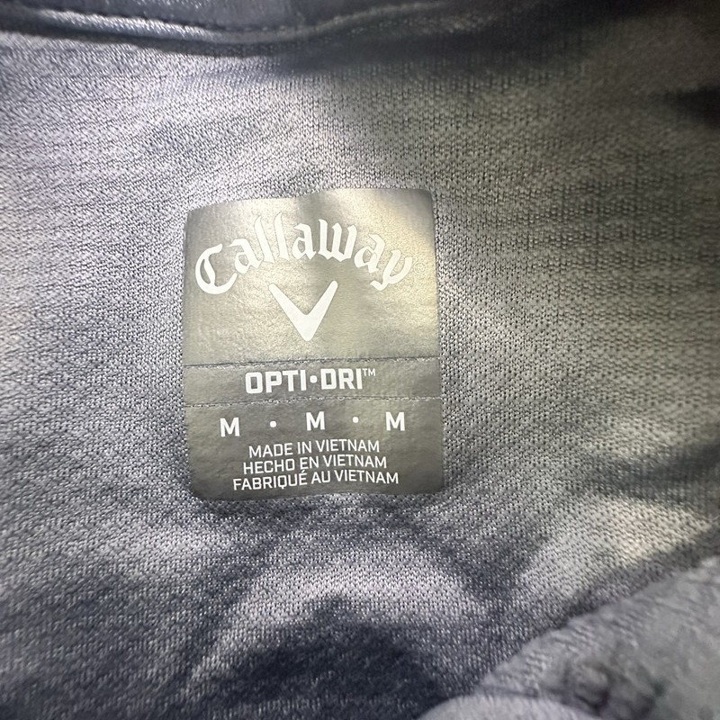 Callaway Opti-Dri Men's Medium Long Sleeve Quarter Zip Pullover Gray gallery