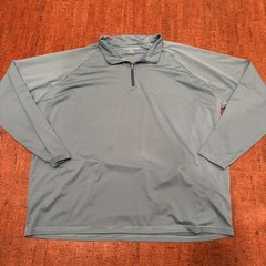 Holderness & Bourne 1/4 Zip Pullover Mens XXL Blue White Performance The Reid