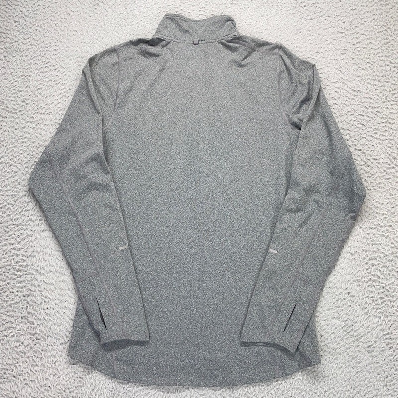 Nike Dri-FIT Element 1/4 Zip Pullover Mens Small Gray Running Shirt gallery