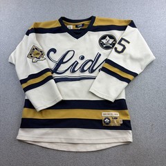 Lids Jersey Shirt Mens Small White Mesh Hockey 95 Logo Long Sleeve Striped