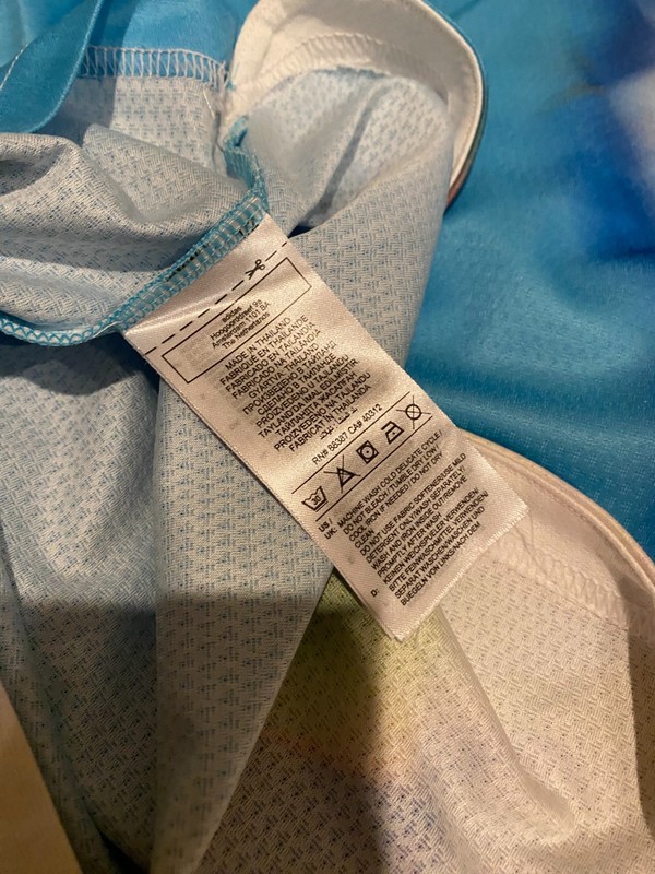 ADIDAS MEN SHIRT XS Extra Small HT3528 White Bright Cyan multi Tennis WC Tee gallery