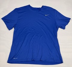 Nike The Nike Tee Dri-Fit Athletic Cut Short Sleeve Crewneck Blue Tee Men’s XL