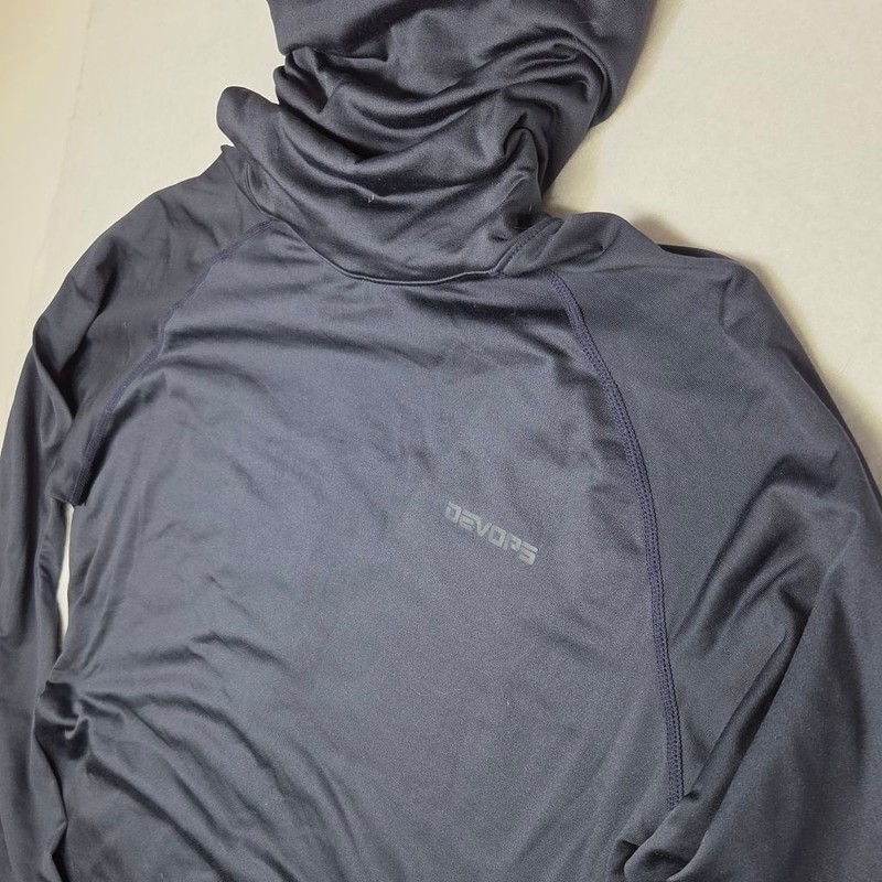 Women's DevOps Black Long Sleeve Tee with Cowl Neck, XXL gallery