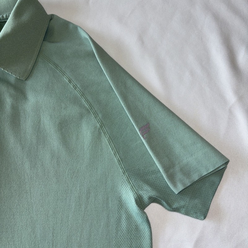 Fabletics Men’s The Training Day Polo Sea Green Size Sm Performance Athletic Fit gallery