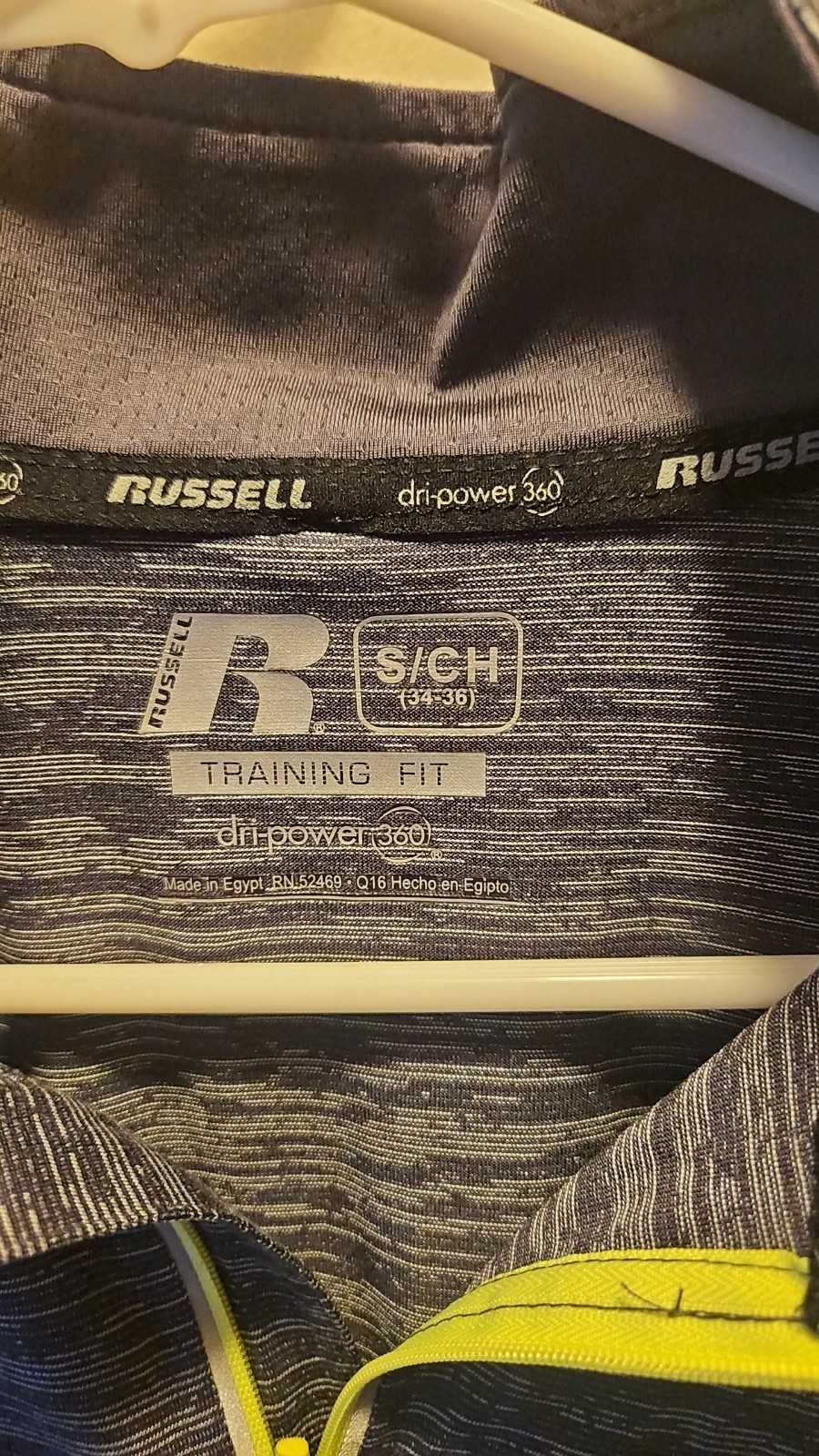 Russell Dri-Power 360 Large 34-35 Men's Gray/Black 1/4 Zip Pullover Top gallery