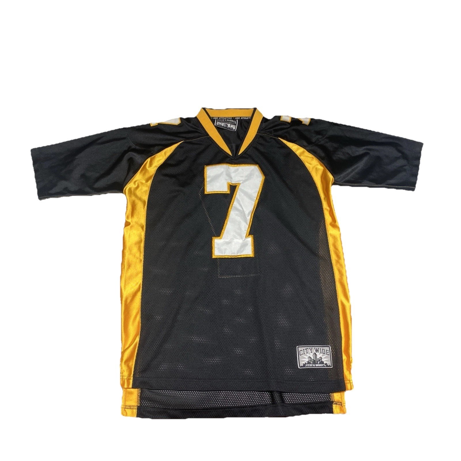 C22 Steve & Barry’s Football Jersey Black & Gold Mesh #7 Pittsburgh Men’s XL gallery