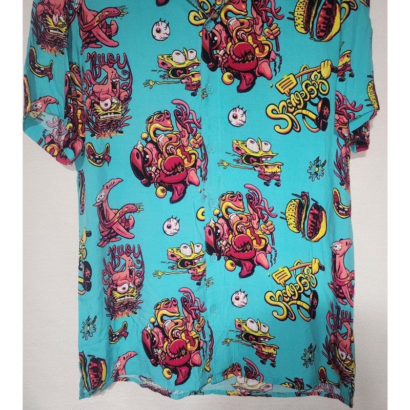 Sponge Bob and Patrick button-up shirt Men's size medium gallery