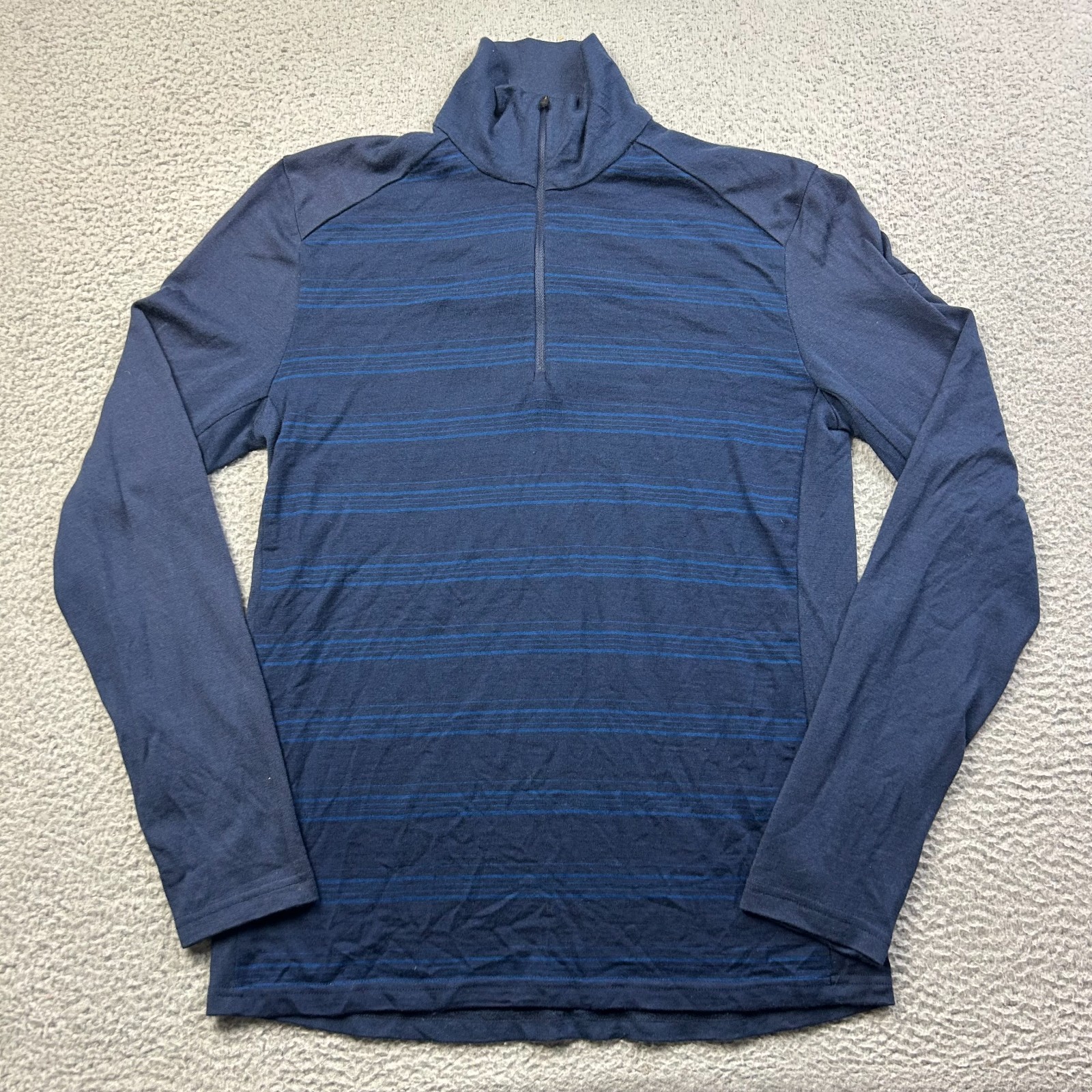 Icebreaker Bodyfit 260 Pullover Mens Medium Blue Merino Base Layer Shirt gallery