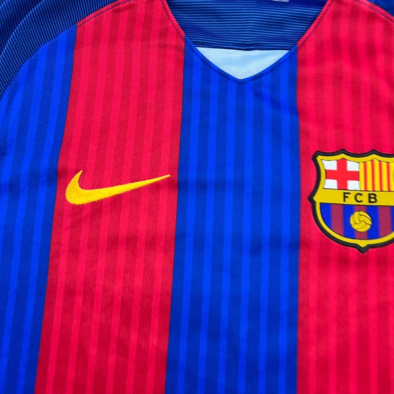 Barcelona 2016 2017 Home Football Jersey Mens Medium Adult Nike Shirt gallery