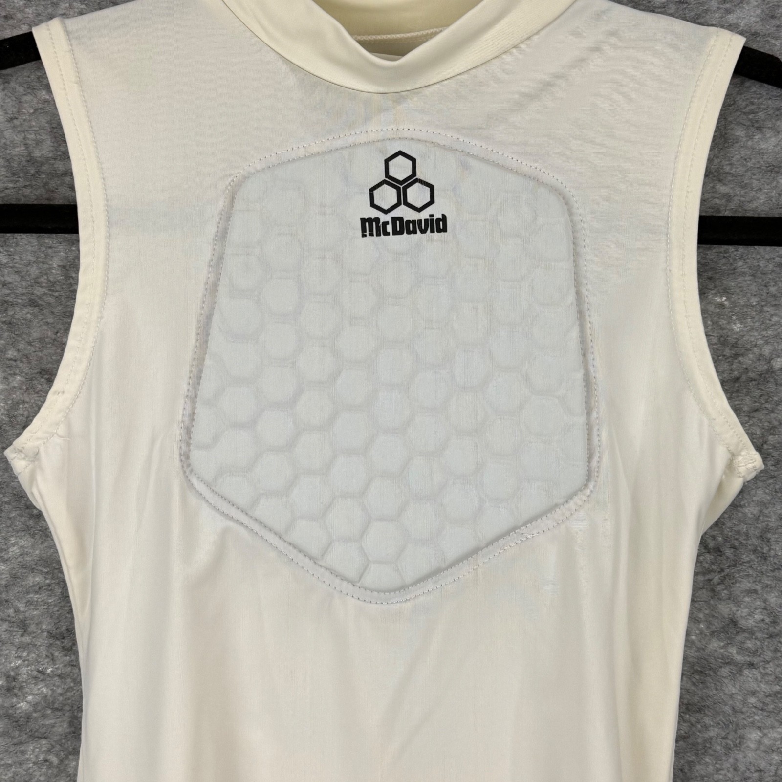 McDavid Youth Med White HexPad Compression Sleeveless Mock Neck Shirt Protection gallery