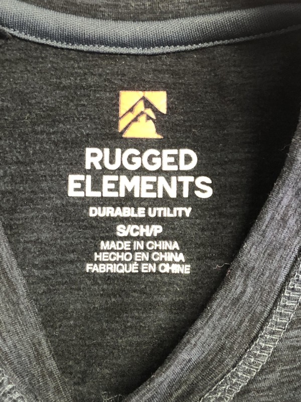 Rugged Elements Pullover Mens Small Gray Long Sleeve Fleece Crew Neck Top gallery