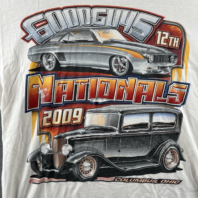 Goodguys Nationals Shirt Mens L Classic Cars Hot Rod Roadsters Thrashed Vintage gallery