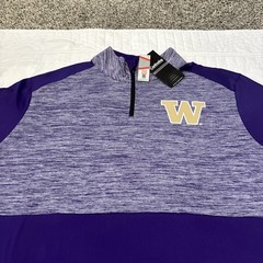 Washington Huskies Large Long Sleeve 1/4 Zip Pullover Purple Gray Game Mode NWT