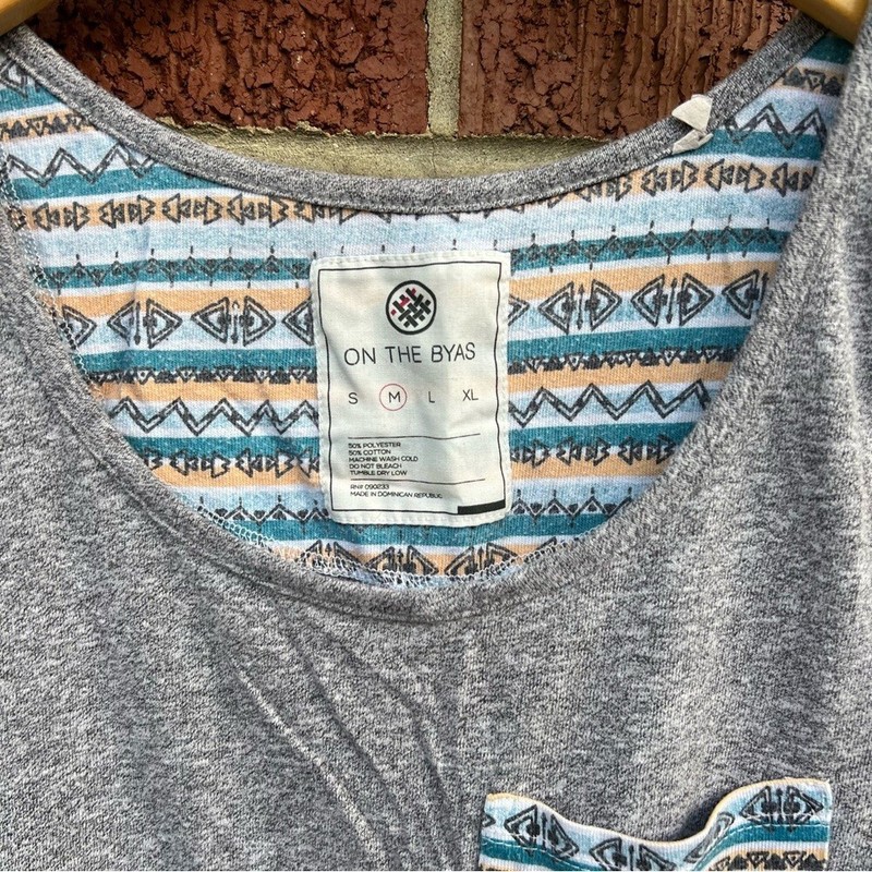 On the Byas Gray and Blue Aztec Tank Top gallery