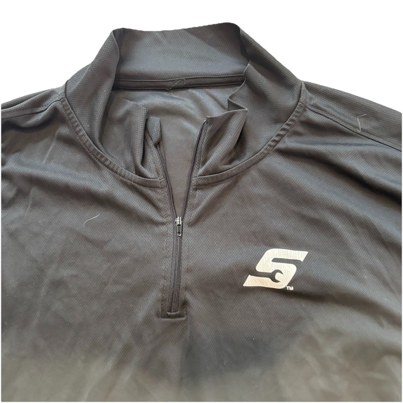 Snap-On Tools Pullover Performance 1/4 Zip Long Sleeve Black Shirt Mens 2XL gallery