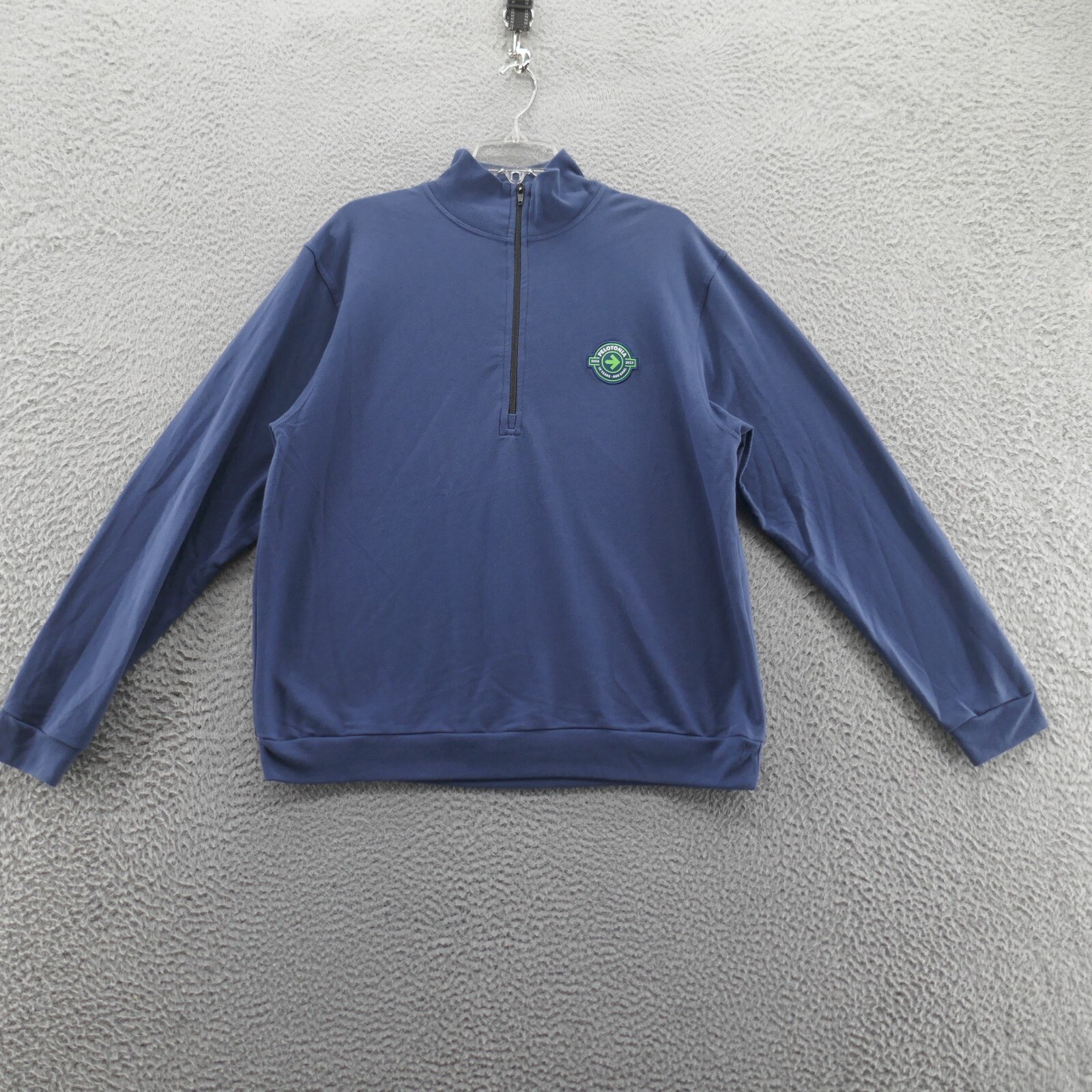 Pelotonia Mens 1/4 Zip Peloton Pullover Shirt Medium Blue Mock Neck Cycling gallery